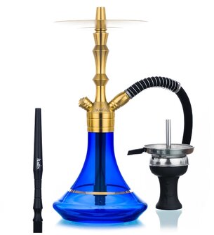 Waterpijp Aladin MVP 360 Gold edition blauw